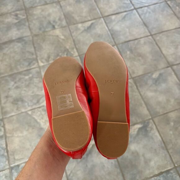 J. Crew Lizzy Red, Ballet Flats. - Picture 6 of 7